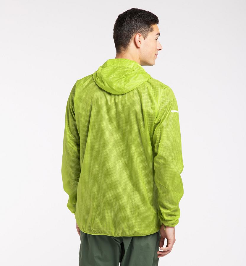 Haglöfs Mens L.I.M Shield Comp Windbreaker Light Green New Zealand 71432EKLQ